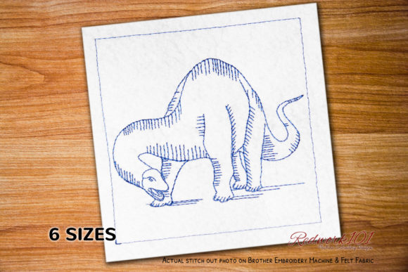 Apatosaurus Dinosaurs Redwork Design Review