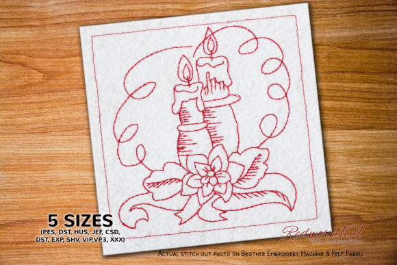 Christmas Candles Machine Embroidery Review