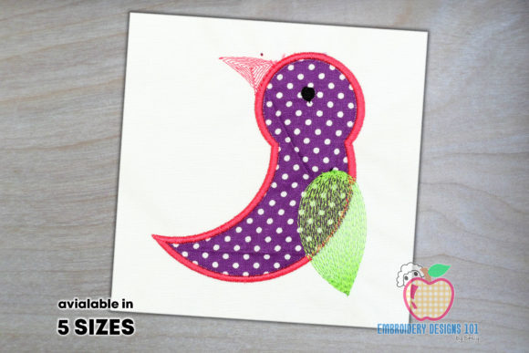 Design of Bird Applique for Seasonal Embroidery