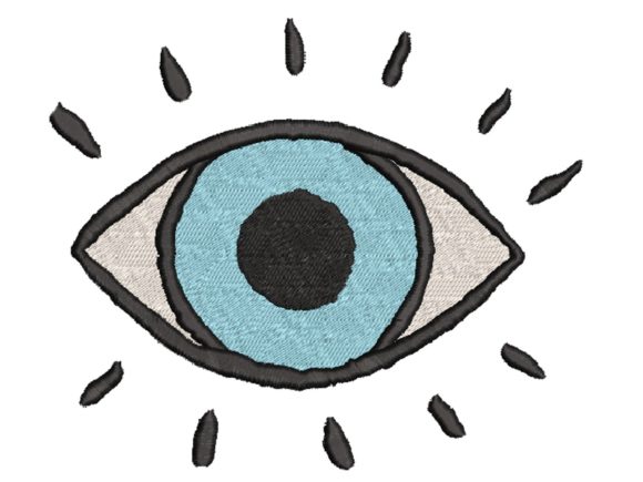 Eye Embroidery Design for Seasonal and Holiday Use