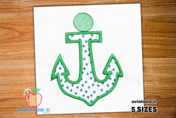 Green Colored Big Anchor Hook Applique Review