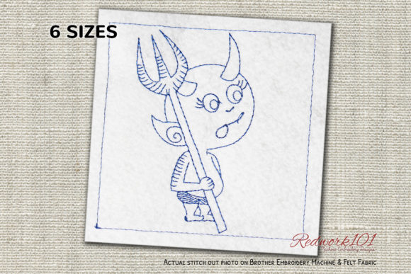 Sad Cartoon Devil Machine Embroidery Review