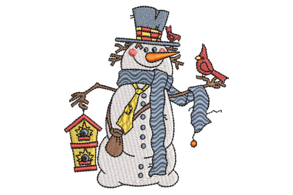 Snowman with Cardinal Birdy Embroidery Review
